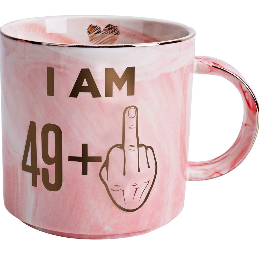 50th Birthday Gifts for Women - Funny Turning 50 Marble Mug New
